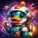 Colorful fantasy creature avatar with diverse vibrant colors, suitable as a profile picture